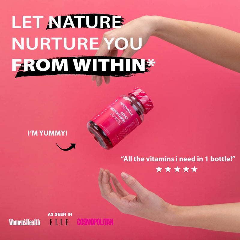 Multivitamin Gummies - 17 Essential Multi Vitamins – Chewable Gummy Vitamins - 1 Month Supply - Vegan – Peach - for Women & Men – Multivitamin Gummies by Novomins - NewNest Australia