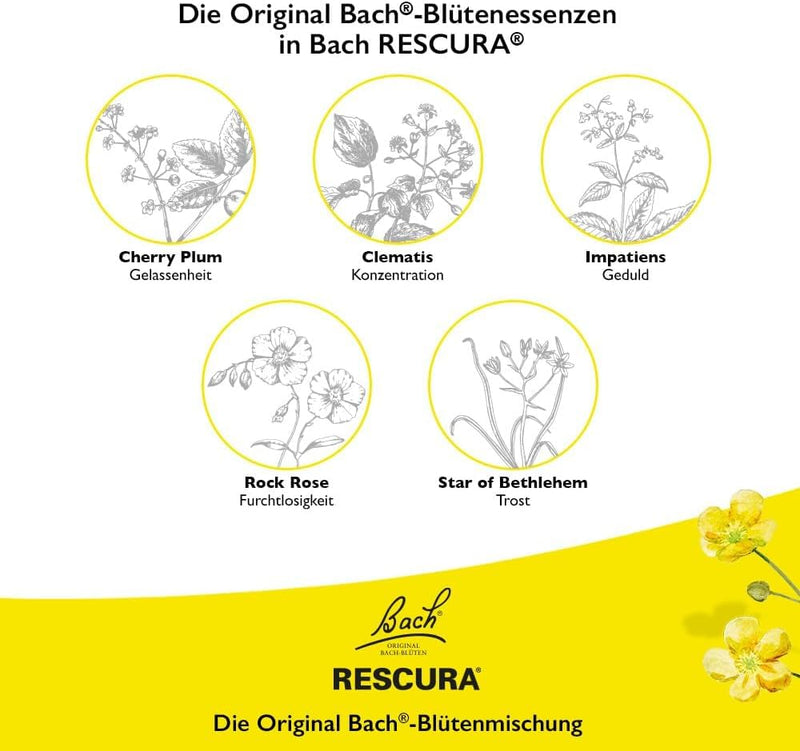 Original Bach RESCURA drops alcohol-free: (formerly Rescue) Bach flower mixture, 20ml alcohol-free 20 ml (pack of 1) - NewNest Australia