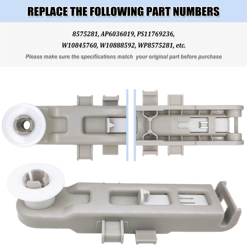 W10888592 Dishwasher Rack Wheels for Whirlpool Kenmore Maytag Dishwasher Upper Dishrack Roller Replacement Parts PS11769236 8575281 WP8575281 (2Pcs) - NewNest Australia