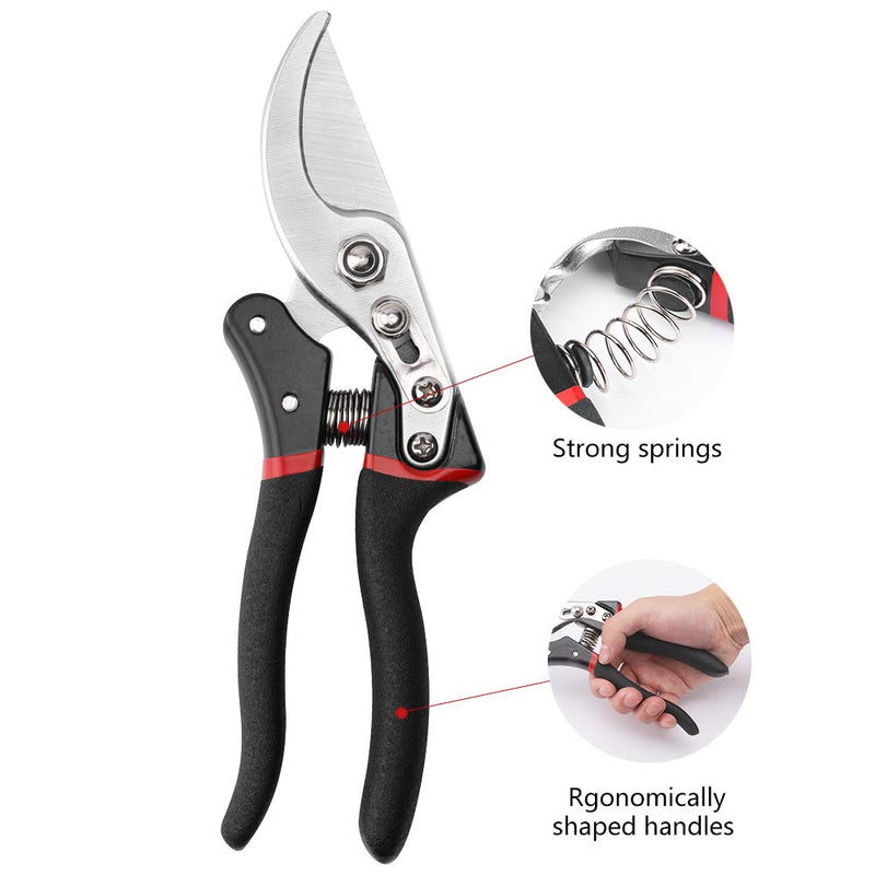 YUN CHANG Pruning Shears Gardening Hand Tools,Garden Shears,Garden Scissors,Trimming Scissors,Gardening Shears (Black) Black - NewNest Australia