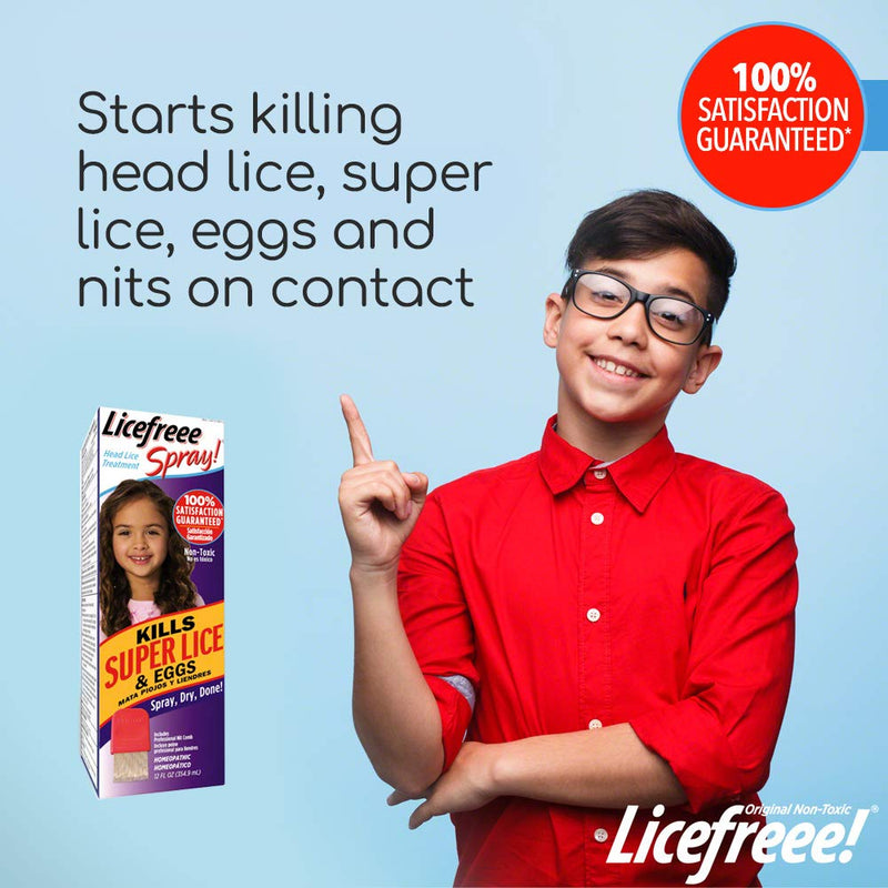 Tec Labs Licefreee Spray Head Lice Spray - Includes Professional Metal Nit and Lice Comb, 6 Fl Oz (Pack of 1) - NewNest Australia