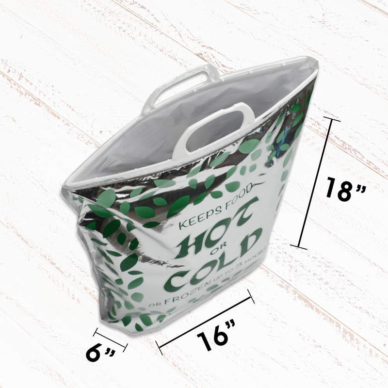 NewNest Australia - Hot Cold Food Bag (3 Pack) Reusable, Multipurpose Insulated Thermal Cooler for Warm Lunch Meals, Grocery/Fruit/Meat/Vegetables, Ice-cold Beers & Beverages | Keeps Frozen Up to 3 Hours 