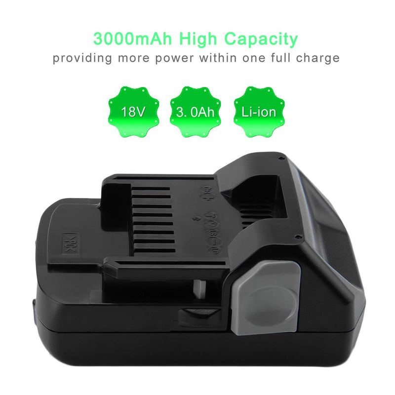 Shentec 3.0Ah 18V Replacement Battery Compatible with Hitachi 339782 BSL1830C BSL1815X BSL1815S BSL1830 330139 330557 (Lithium-Ion Slide Style Battery) - NewNest Australia