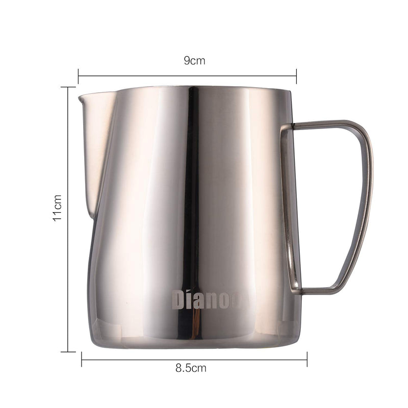 Dianoo Stainless Steel Milk Frothing Pitcher Creamer Frothing Pitcher Latte Art Cup for Espresso Cappuccino Coffee 600 ML - NewNest Australia