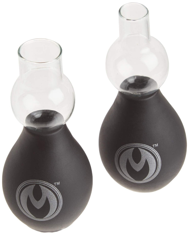 Master Series Nipple Amplifier Enlargement Bulbs with O-Rings | Engorge Your or Your Partner's Nipples, Increasing Sensitivity and Size | 2 Glass Bulb Pumps and 8 Rubber O-Rings Included - NewNest Australia