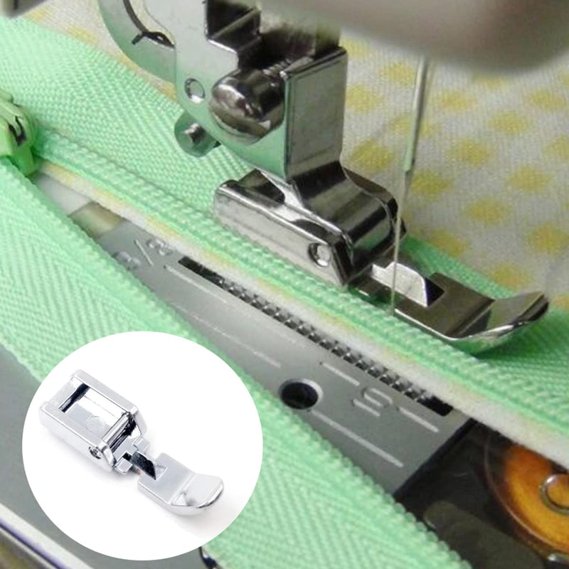 4 PCS Zipper Foot Sewing Machine Presser Foot Set of Invisible Concealed Narrow Zipper Foot, Fits for Most Snap On Singer, Brother, Janome, Babylock Low Shank Sewing Machines - NewNest Australia