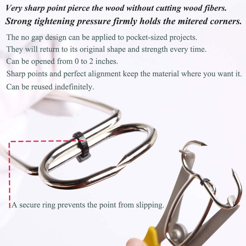 Feiyang Miter Spring Clamps Kit for Woodworking,Picture Frames,Wood Trim,Moldings 8 Clamps / 1 Pliers /Old edition - NewNest Australia