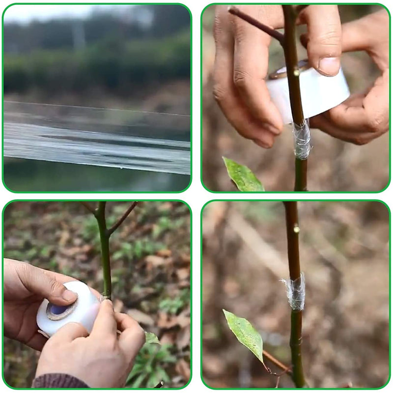 2 PCS Garden Grafting Tape Plant Repair Tapes 3cm Grafting Film,Stretchable Self-Grafting Clear Film for Fruit,Floral,Tree and Plants Grafting Film Tool - NewNest Australia