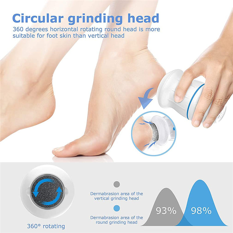 Portable Electric Foot Grinder, Electric Foot Callus Remover Electric Vacuum Adsorption Foot Grinder, Foot Heel Repair Electric Foot File Pedicure Foot Care Tool for Dead, Hard Cracked Dry Skin (Blue) Blue - NewNest Australia