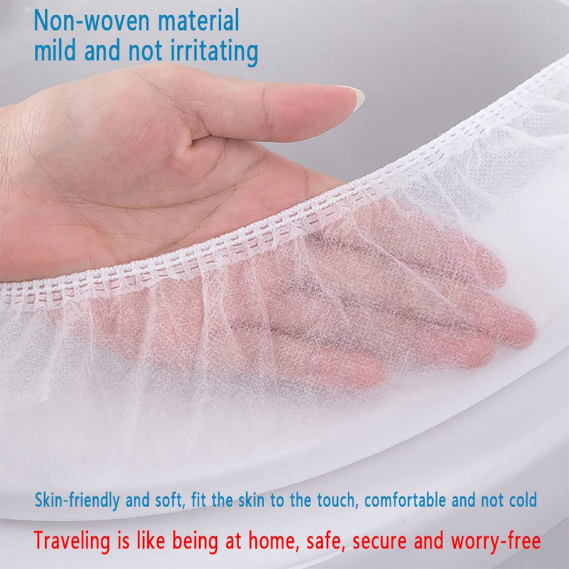 Disposable Premium Elastic Band Toilet Seat Cover, Portable Waterproof Universal Fit Toilet Mat Independent Packing for Travel, Public Toilets and House Guests Use (10 Packs) - NewNest Australia