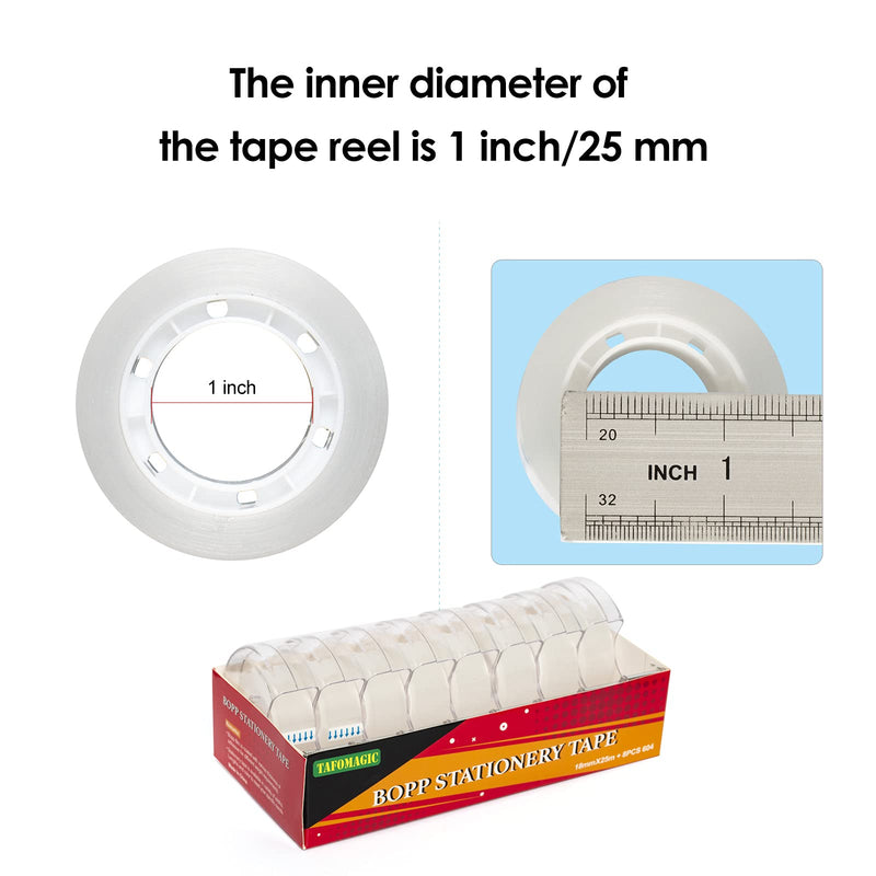 TAFOMAGIC Transparent Tape Clear Tape, Numerous Applications Office School Classroom Home, Disappears on Papers, 3/4 x 1000 Inch (8 Tapes 8 dispensers) 8 tapes 8 dispensers - NewNest Australia