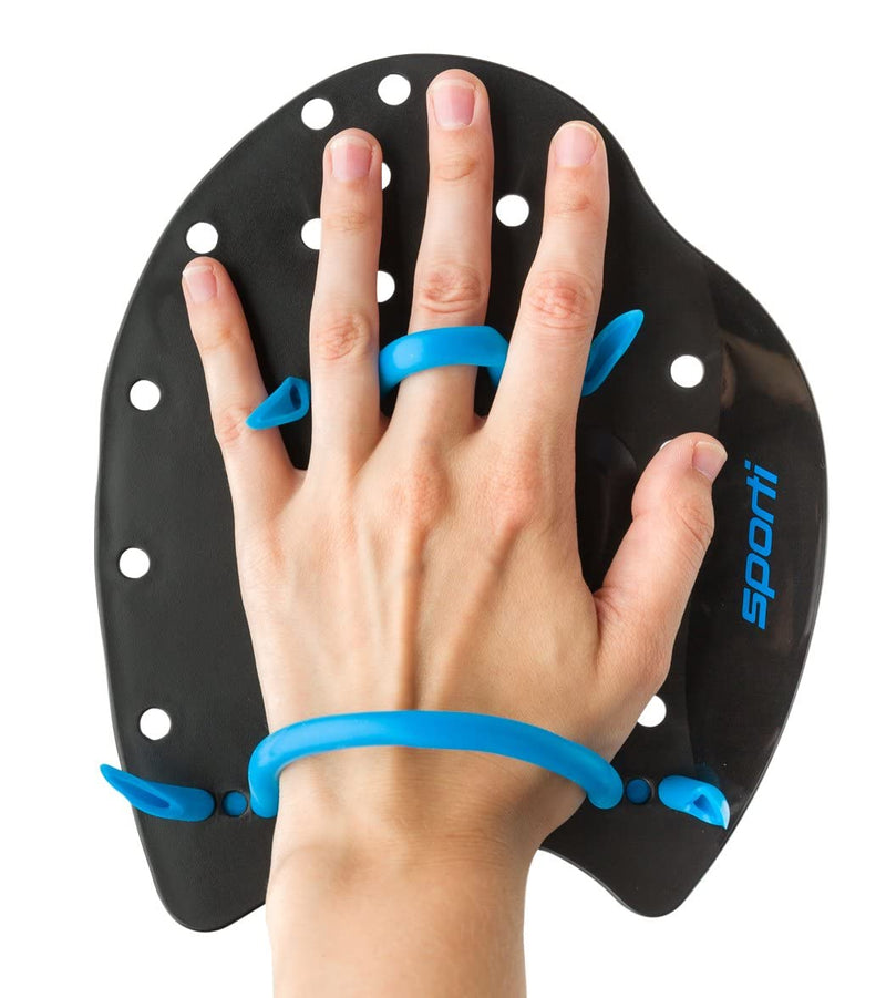 Sporti Power Swim Paddles Black Small - NewNest Australia