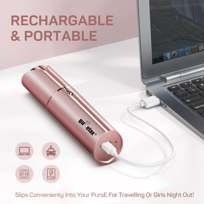 The Flawless Facial Epilator Women's Rechargeable, 2 x Replacement Heads Included, Facial Hair Remover for Women Painless, Facial Hair Remover, for Cheeks, Chin, Arms Pink (2 x Replacement Heads Included) - NewNest Australia