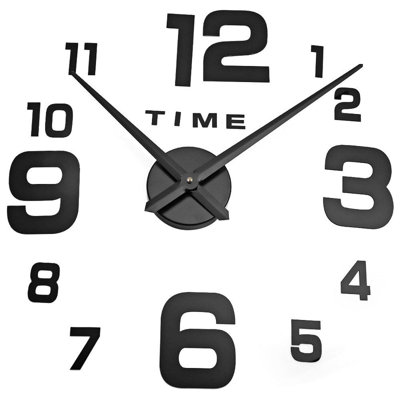 NewNest Australia - Yooyoo Silent Wall Clock Quartz Movement Kit Clock Mechanism Kit Clock Hands Wall Clock DIY Repair Parts (Black) Black 