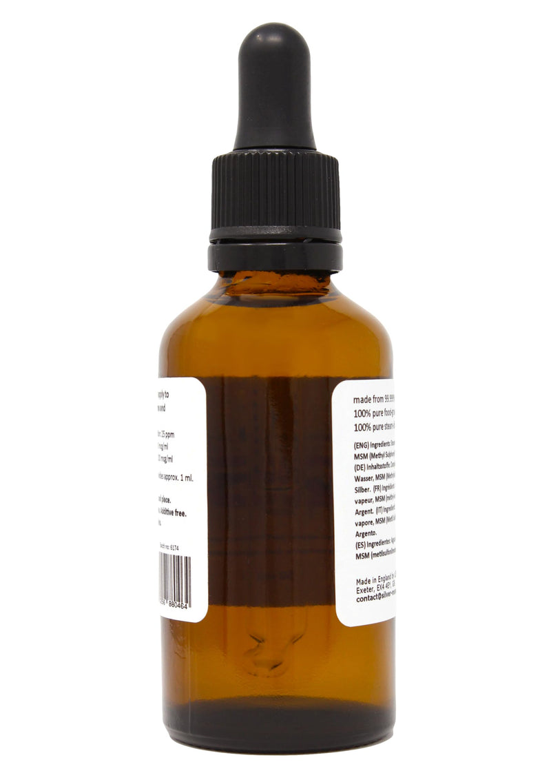 Silver MSM 25 (liquid) - 50 ml pipette bottle - NewNest Australia