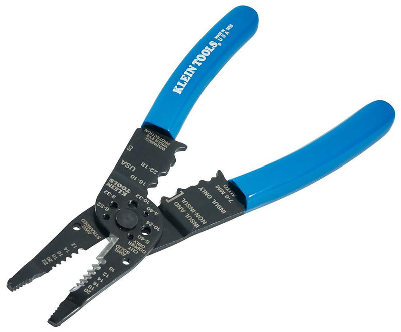 Klein Tools 1010 Multi Tool Long Nose Wire Cutter, Wire Crimper, Stripper and Bolt Cutter Multi-Purpose Electrician Tool, 8-Inch Long - NewNest Australia