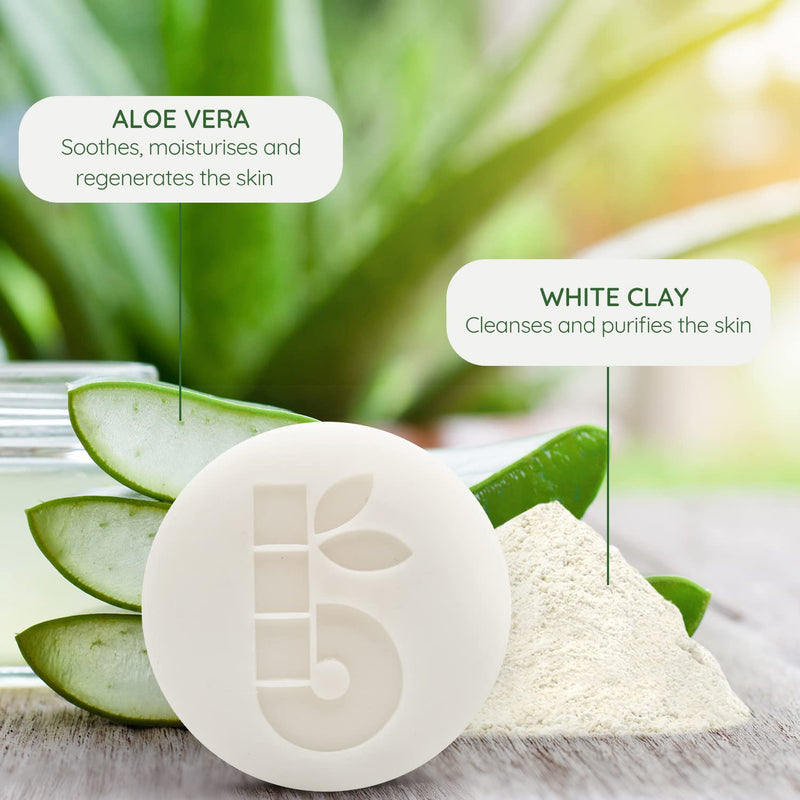 Bambaw | shaving soap | 80g | Shaving soap with white clay & aloe vera | Shaving soap for dry skin | Vegan soap | Shaving soap without perfume. Perfume-free - NewNest Australia