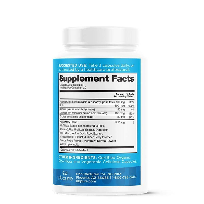 nbpure Liver Fend Liver Detox and Cleanse Milk Thistle Supplement, 90 Count - NewNest Australia