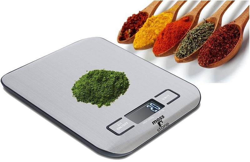 Digital Kitchen Scale Food Multifunction Accuracy Digital Scale LCD Display 11LB 5KG, Food Scales Digital Weight Grams and Oz, Baking Scale, Stainless Steel Small Food Scale by Moss and Stone - NewNest Australia