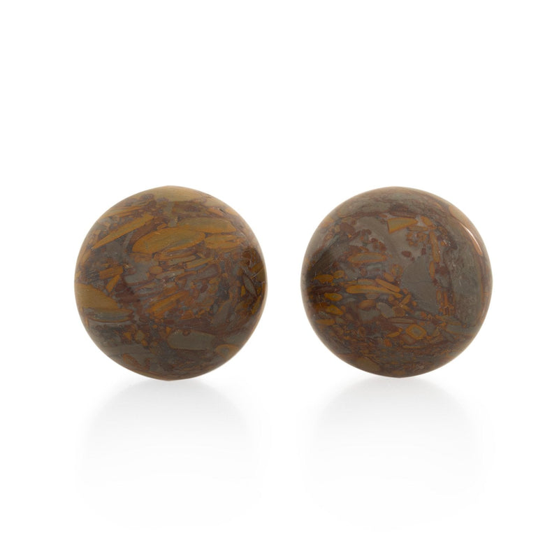 Meditation Qi Gong Balls | Yin Yang | Design stone brown | different diameters (Ø 50 mm) 2 pieces (pack of 1) - NewNest Australia