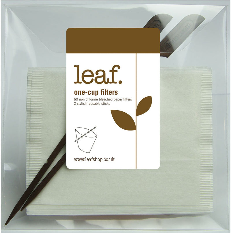 Leaf-Shop 60 Tea/Coffee Paper Filters + 2 Reusable Stylish Sticks 60 filters + 2sticks - NewNest Australia