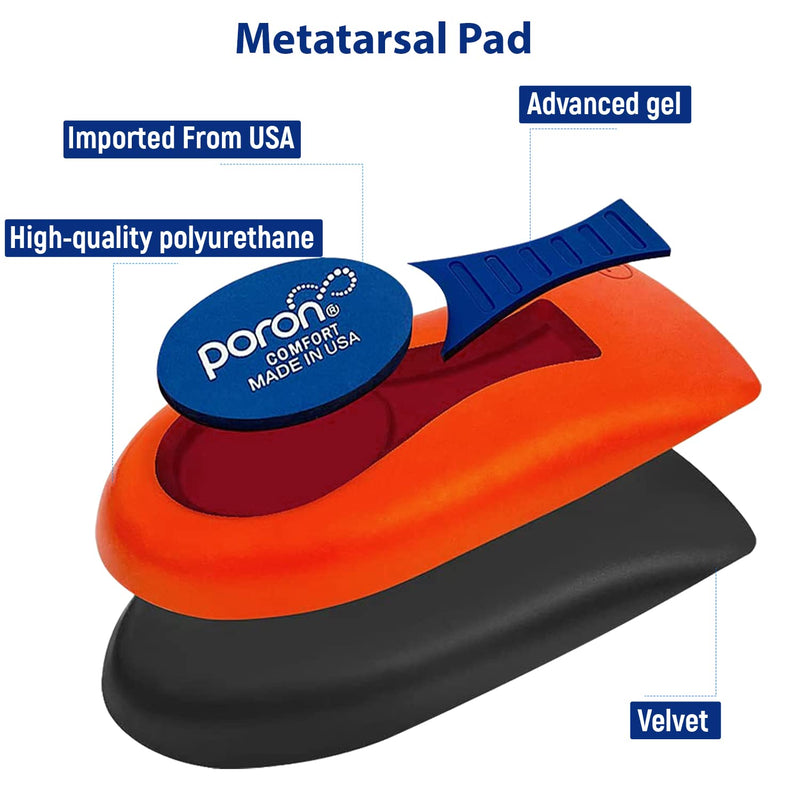 Heel Support for Plantar Fasciitis Inserts Women&Men, 3/4 Arch Support Insoles Orthotic Insoles【Poron - Made in USA】Heel Cups for Flat Feet Heel Cushion Pads for Heel Pain Relief Black Women 4-8 / Men 5-7 - NewNest Australia