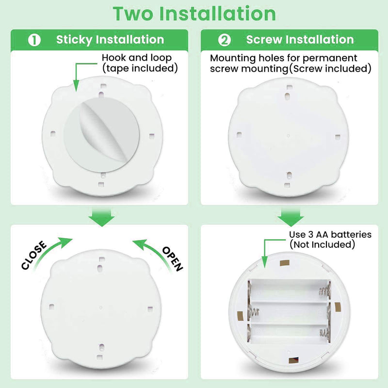 RGB Wireless LED Spotlight, Battery Operated Accent Lights, Indoor Mini Puck Light, Dimmable Uplight with Remote, 4000K Warm White, Stick on Anywhere Wall Light with Rotatable Head, Silver, 2 Pack - NewNest Australia