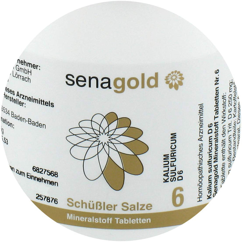 Schuessler Salt No. 6 - Kalium sulfuricum D6-1000 tablets, gluten-free - NewNest Australia