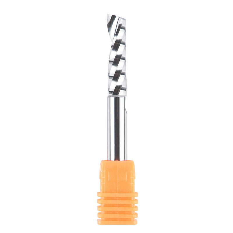 SpeTool Single Flute (O Flute) Spiral End Mill Aluminum Cutter Carbide Router 1 inch Cutting Length with 1/4Inch Shank for Aluminum Acrylic PVC MDF Plastic - NewNest Australia