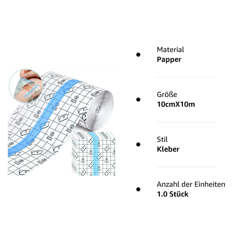 10 Cm X 10 M Waterproof Transparent Bandage With 5 Pieces Waterproof Plasters, Self-Adhesive Bandage Tattoo, Waterproof Plasters After Surgery, Medical Plaster, Waterproof Plaster Roll, Wound Pad - NewNest Australia
