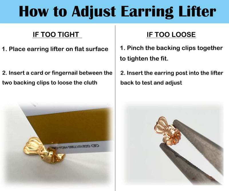 3 Pairs 14K Gold Earring Backs Lifters,Secure Earring Backs For Droopy Ears,Adjustable Hypoallergenic Earring Backs For Studs(3gold) - NewNest Australia