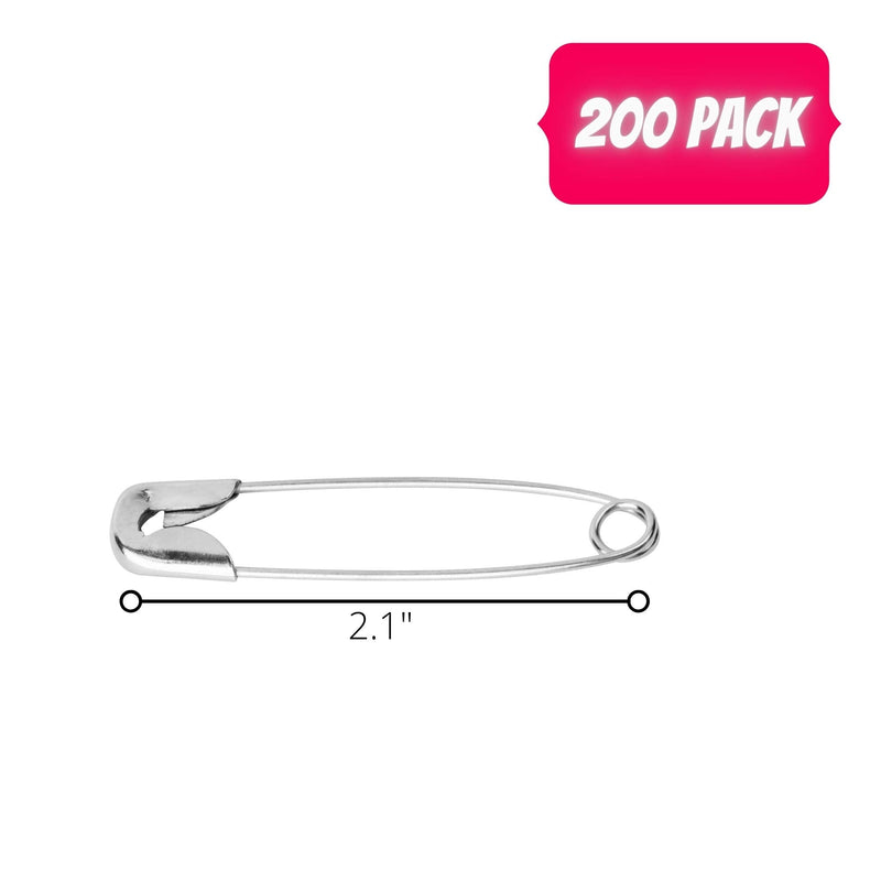Mr. Pen Silver Safety Pins, 2.1 Inches, Pack of 200 - NewNest Australia