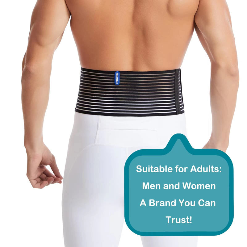 Umbilical Hernia Strap for Men and Women - Abdominal Support with Compression Pads - Supports the waist and abdomen after surgery, postpartum and umbilical hernia assistance Large/X-Large (Pack of 1) - NewNest Australia