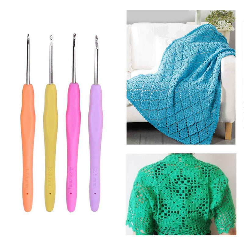 10pcs Small Size Lace Crochet Hooks (0.5~2.75mm), Ergonomic Crochet Hooks Set with Soft Grip Handle for Thread - NewNest Australia