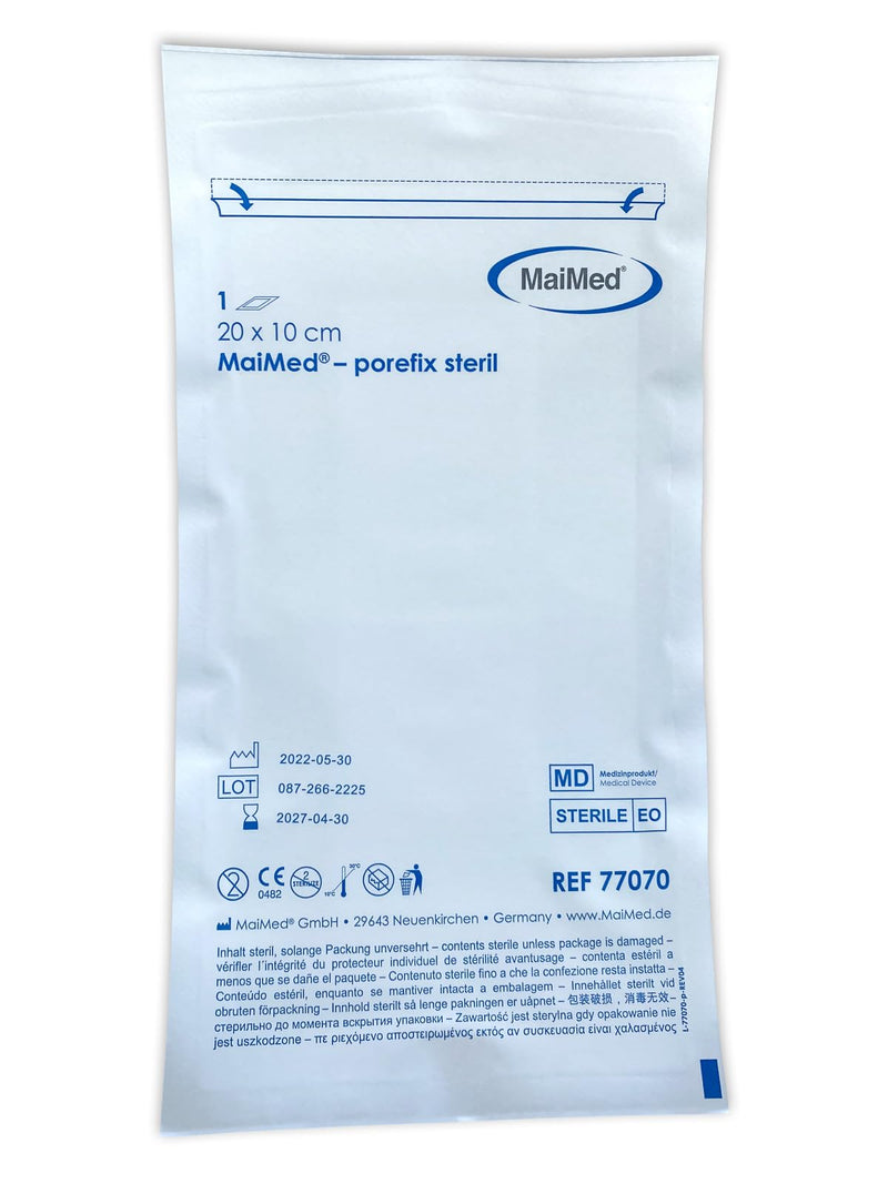 Saxomed Sterile Wound Dressing 20 X 10 Cm - Large Sensitive Self-Adhesive Plaster - Sterile Wound Plasters For Outer Coverage Of Injuries - Individually Packed Pack Of 25 - NewNest Australia
