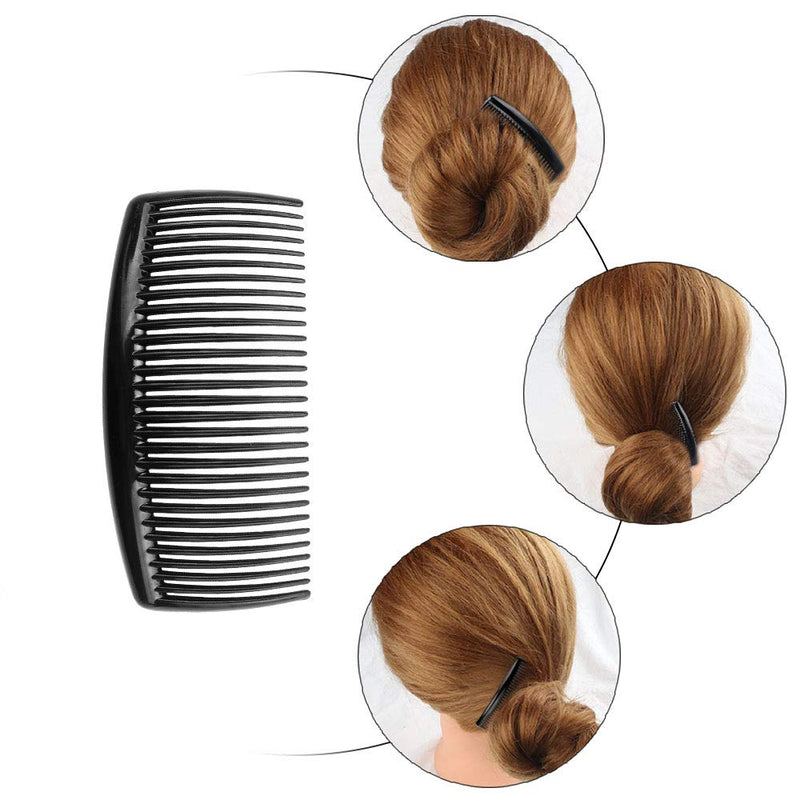 24 PCS Hair Comb Slides Women Teeth Hair Combs Plastic Comfortable Hold Hair Well Hair Comb Slides For Women Girls Securing a French Twist Updo Black 29 Teeth - NewNest Australia