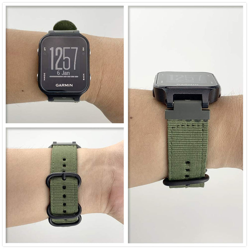 C2D JOY Canvas Nylon Strap Compatible with Garmin Approach S5/S6/S20 Golf Watch Replacement Band Fits 5.7"-8.0" wrists. Army Green - NewNest Australia