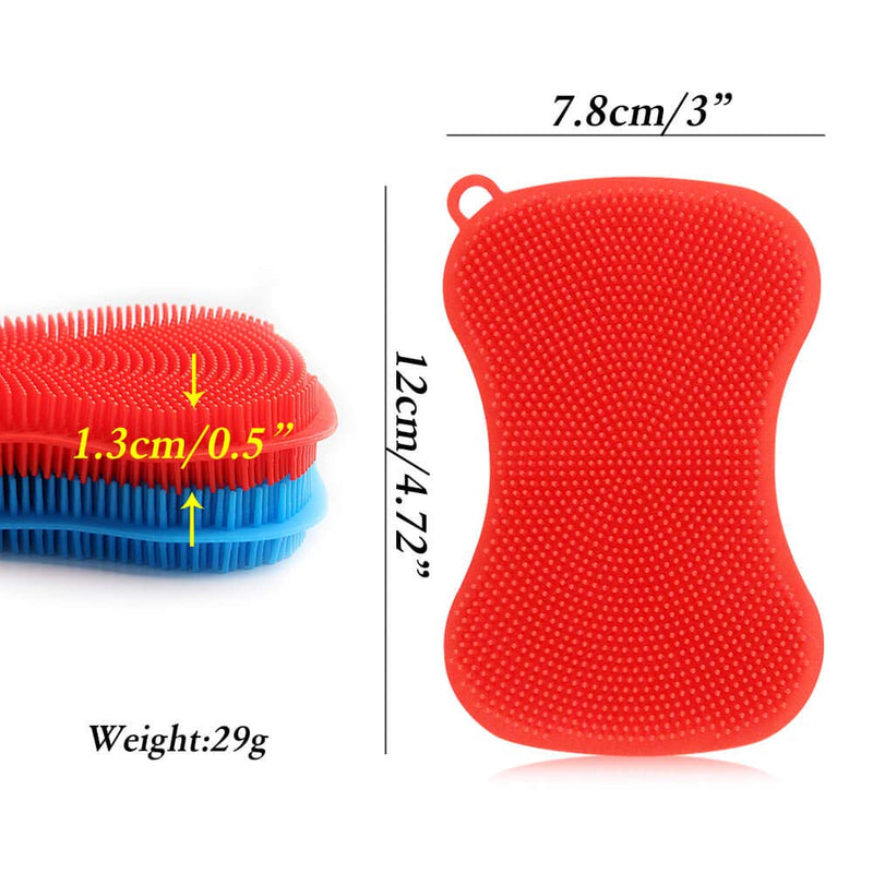 Silicone Sponge Dish Washing Kitchen Scrubber - Magic Food-Grade Dishes Multipurpose Better Sponges Non Stick Cleaning Smart Kitchen Gadgets Brush Accessories - NewNest Australia