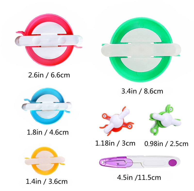 Pompom Maker Kits, Pom pom Knitting Loom Kit Fluff Ball Weaver Needle Craft DIY Knitting Crochet Craft Tool Kit, 6PS Pompom Maker+ 1PS Scissors (7) 7 - NewNest Australia
