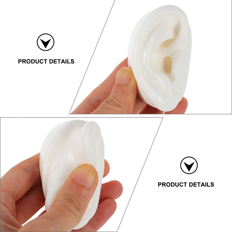 Balacoo 1 Pair Of Simulation Silicone Ear Model Earring Display Props Reusable Silicone Ear Model For Teaching Ear Picking Practice Hearing Aid Wear 7. 00 X 5. 00 X 4. 00 Cm - NewNest Australia