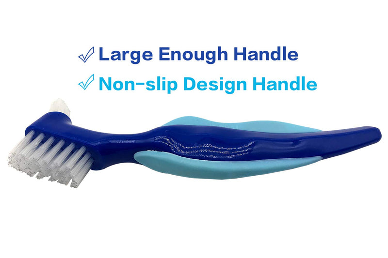 Premium Hard Denture Brush Toothbrush, White Carrying Case, Multi-Layered Bristles & Portable Denture Double Sided Brush, Denture Care(Pack of 6) - NewNest Australia