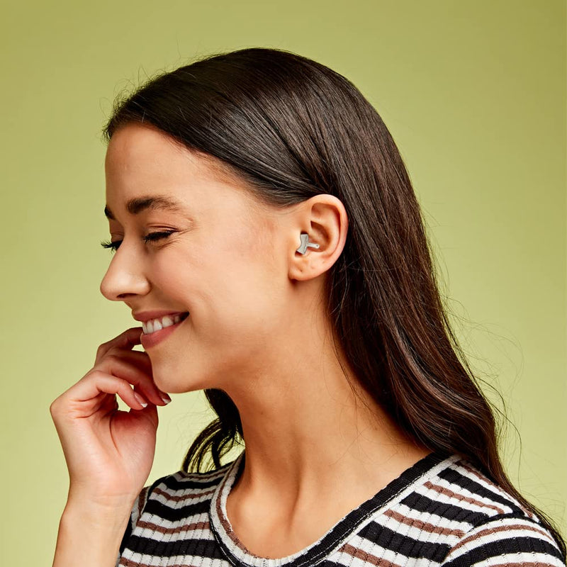 Flare Calmer Pro - Small Ear Plugs Alternative - Reduce Annoying Noise Without Blocking Noise - Premium Version - Soft Reusable Silicone With Aluminum Core - Ice - NewNest Australia