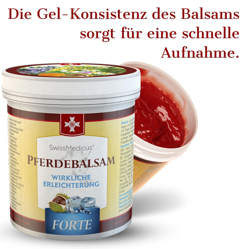 Swissmedicus Horse Balm Massage Gel With 25 Herbal Extracts (Comfrey, Horse Chestnut, Arnica, Eucalyptus) Noticeable Relief During Massage For Muscles, Joints, Back Cooling Extra Strong 250Ml 250.00 Ml (Pack Of 1) - NewNest Australia