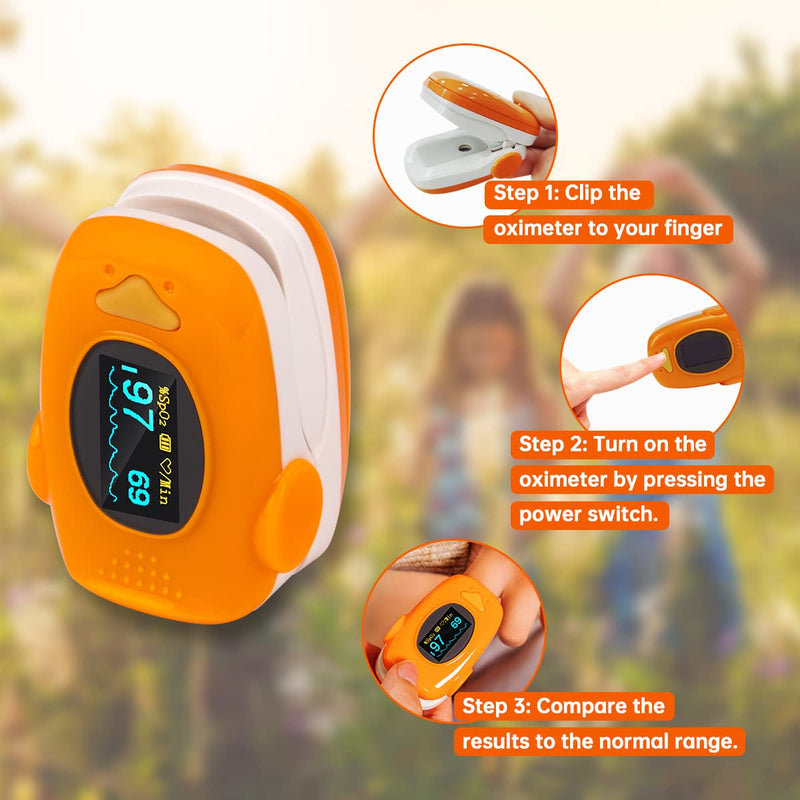 BLT M70A Pediatric Pulse Oximeter Fingertip, Oxygen Monitor for Kids and Child over 5, Oxygen Sats Monitor Finger Children, Blood Oxygen Saturation and Pulse Rate, Include Lanyard and Batteries - NewNest Australia