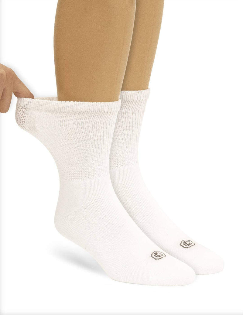 Doctor's Choice Men's Diabetic Crew Socks, Black, Large, Sock Size 10-13 Black/Crew Large (4 Pair) - NewNest Australia