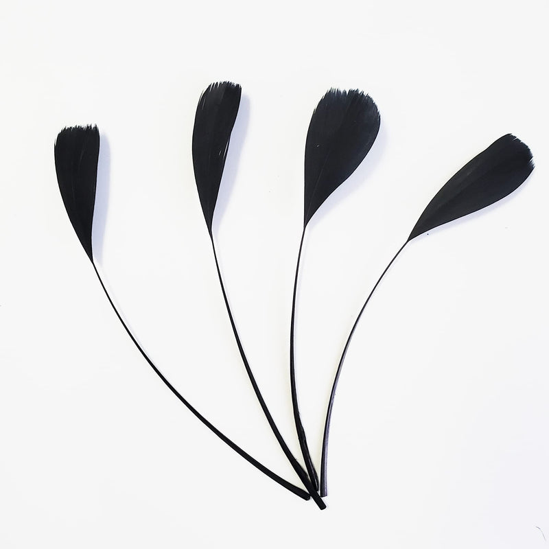 40PCS 5-7 inch Goose Feathers for Crafts, DIY, Dream Catchers, Party Decorations Accessories-Black Black 5-7inch - NewNest Australia