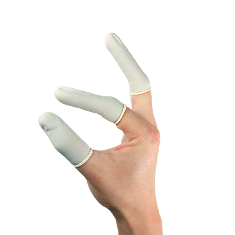 Disposable Latex Finger Cots 200pcs (Large), Anti-Static Rubber Fingertips Protective Finger Gloves Applicators for Electronic Repair, Painting, Jewelry Cleaning 200 Large - NewNest Australia