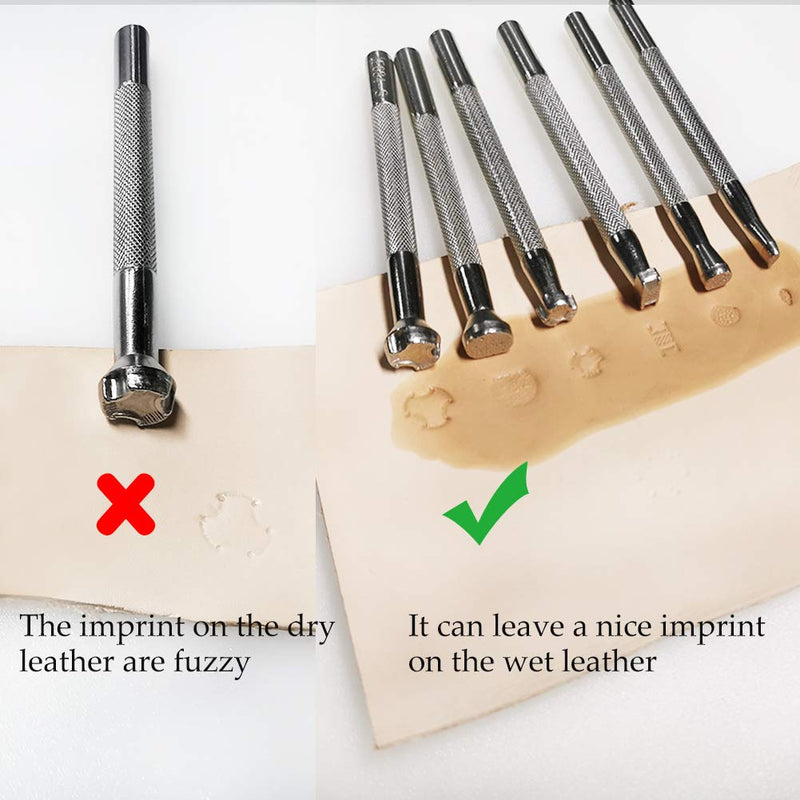 Jupean Leather Stamping Tools, Leather Working Saddle Making Stamps Set Special Shape Stamp Punch Set Carving Leather Craft Stamp Handmade Art Tools - NewNest Australia