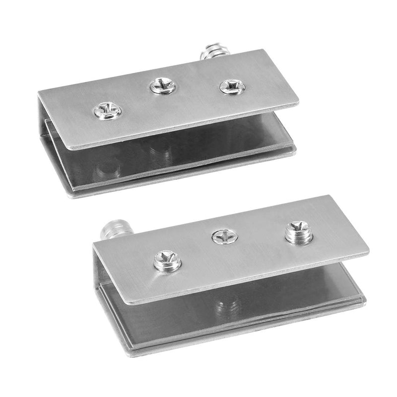 uxcell Adjustable Glass Door Hinges Clamp，Stainless Steel Cabinet Pivot Hinge Clip for 8-10mm Thickness Glass 70x18x33mm, 1 Pair - NewNest Australia