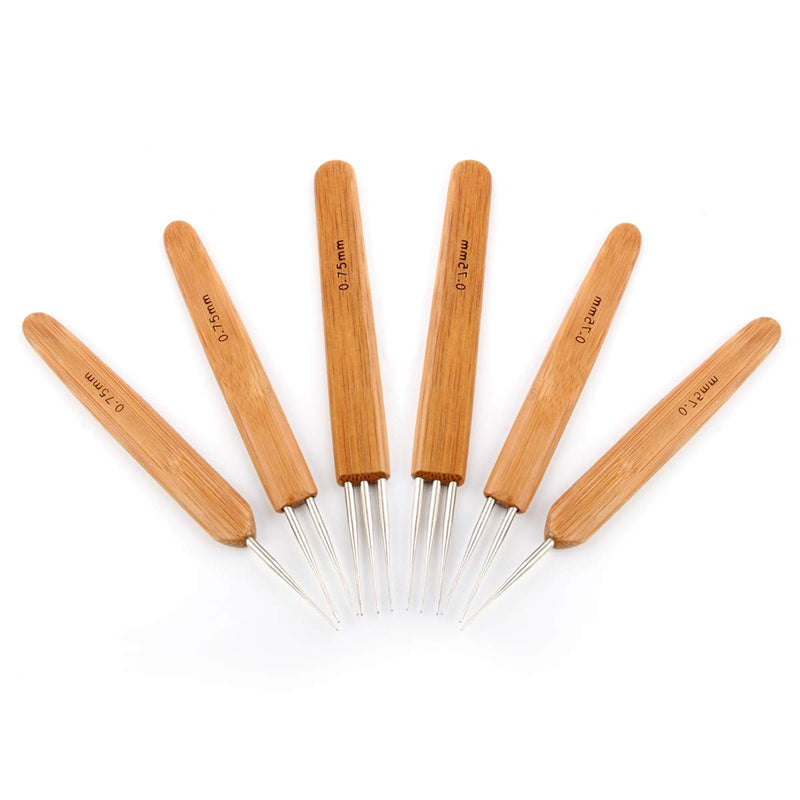3PCS/Set Dreadlock Crochet Needle - Crochet Needle for Dreadlocks Loc Crochet Needle Crochet Hair Needle Locs Tools for Dreads 0.75mm(1Hook,2Hook,3Hook) 3 Piece Set - NewNest Australia